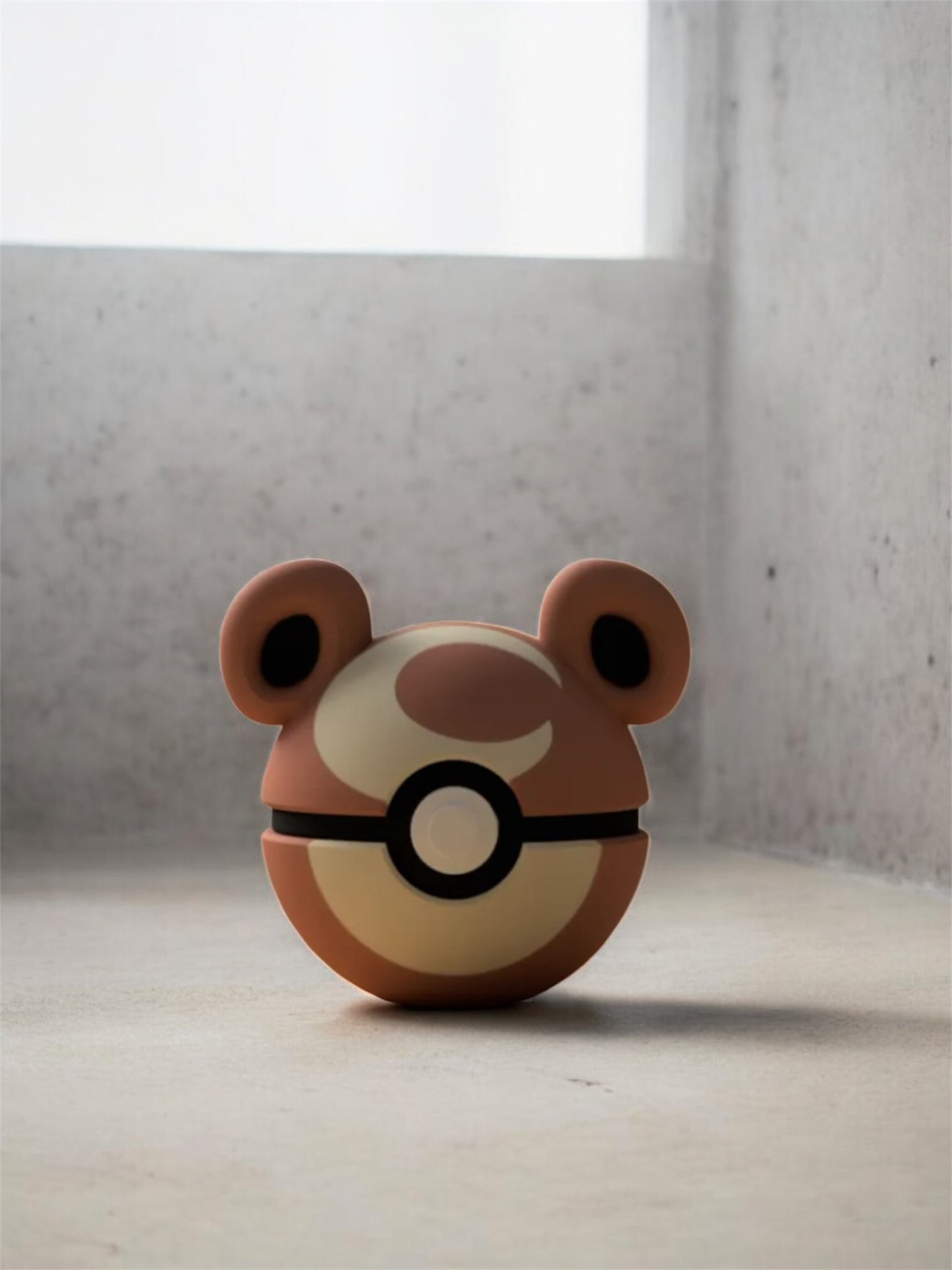 Pokemon Character Design- 3D Printed Pokeball- Teddiursa- Unique Display Collectible