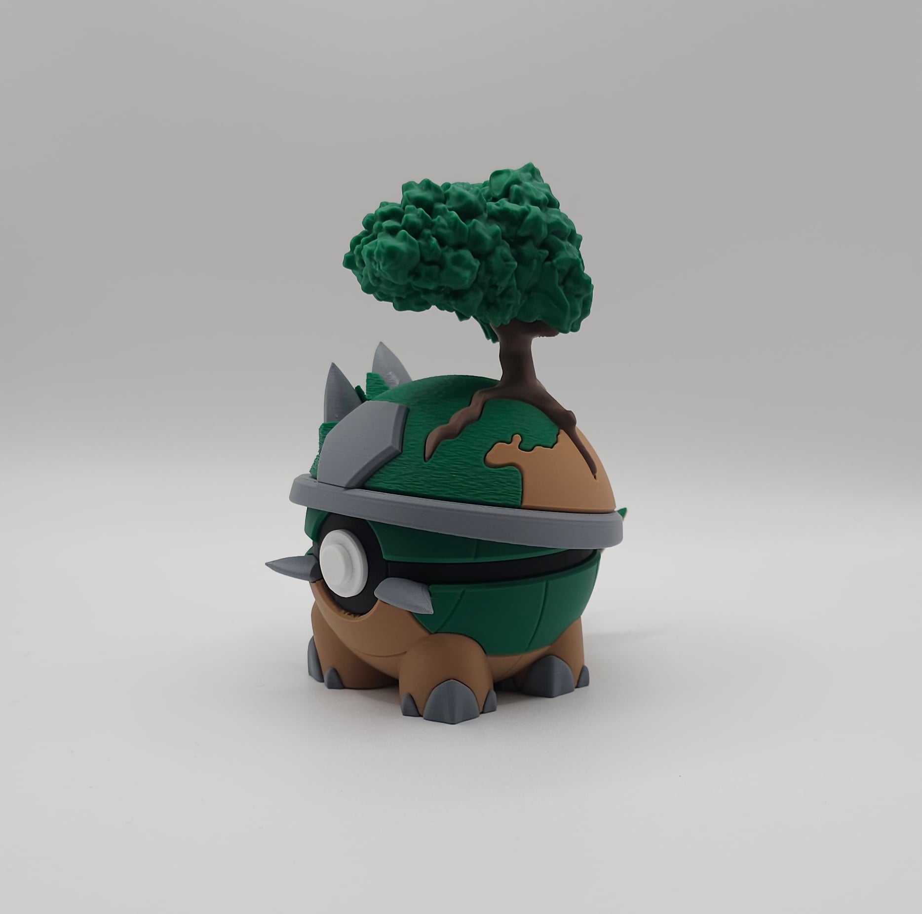 Pokemon Character Design- 3D Printed Pokeball- Torterra- Unique Display Collectible