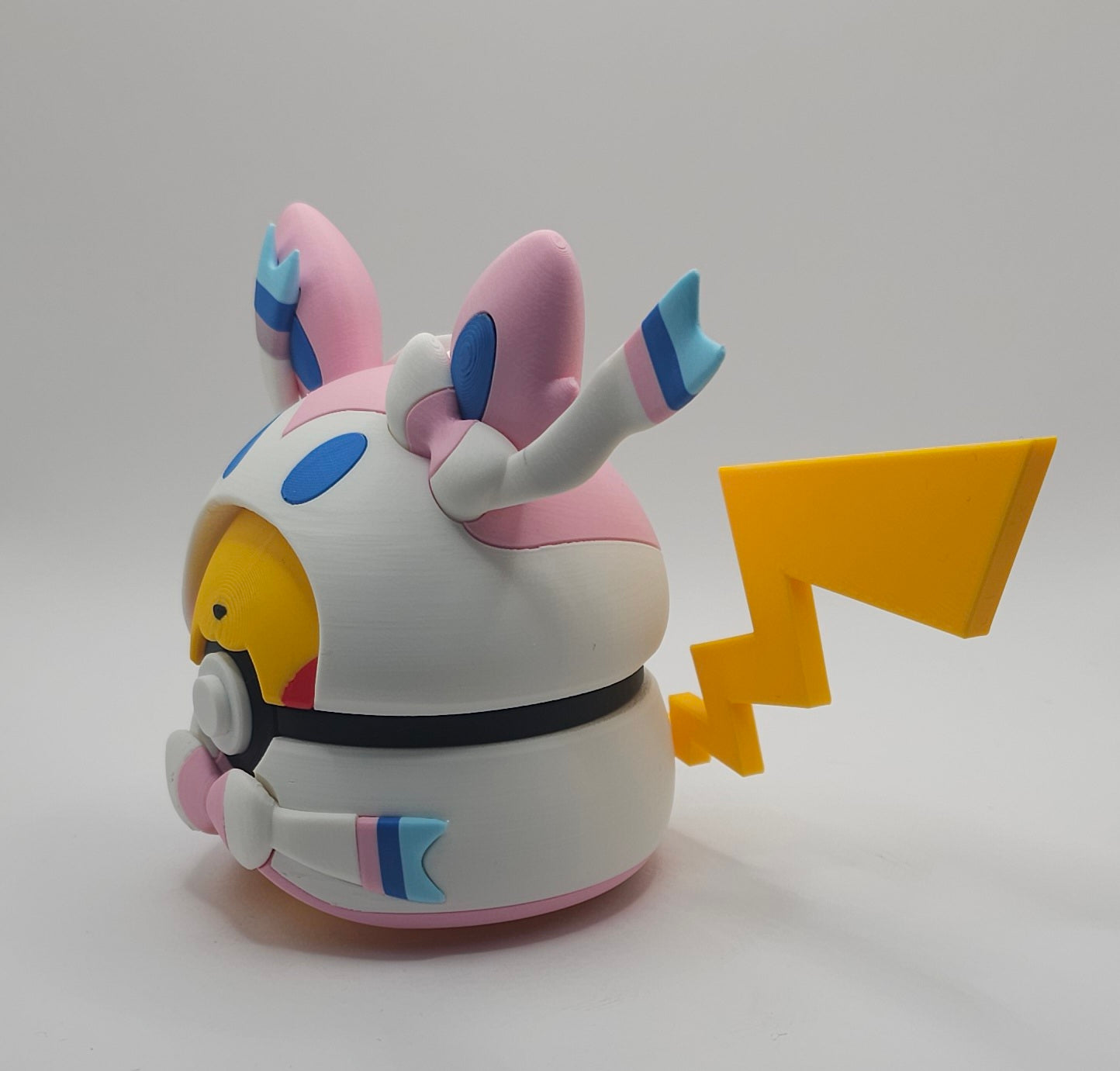 Pokemon Pikachu-Umbreon Poncho Design- 3D Printed Pokeball- Unique Display Fan Art Collectible