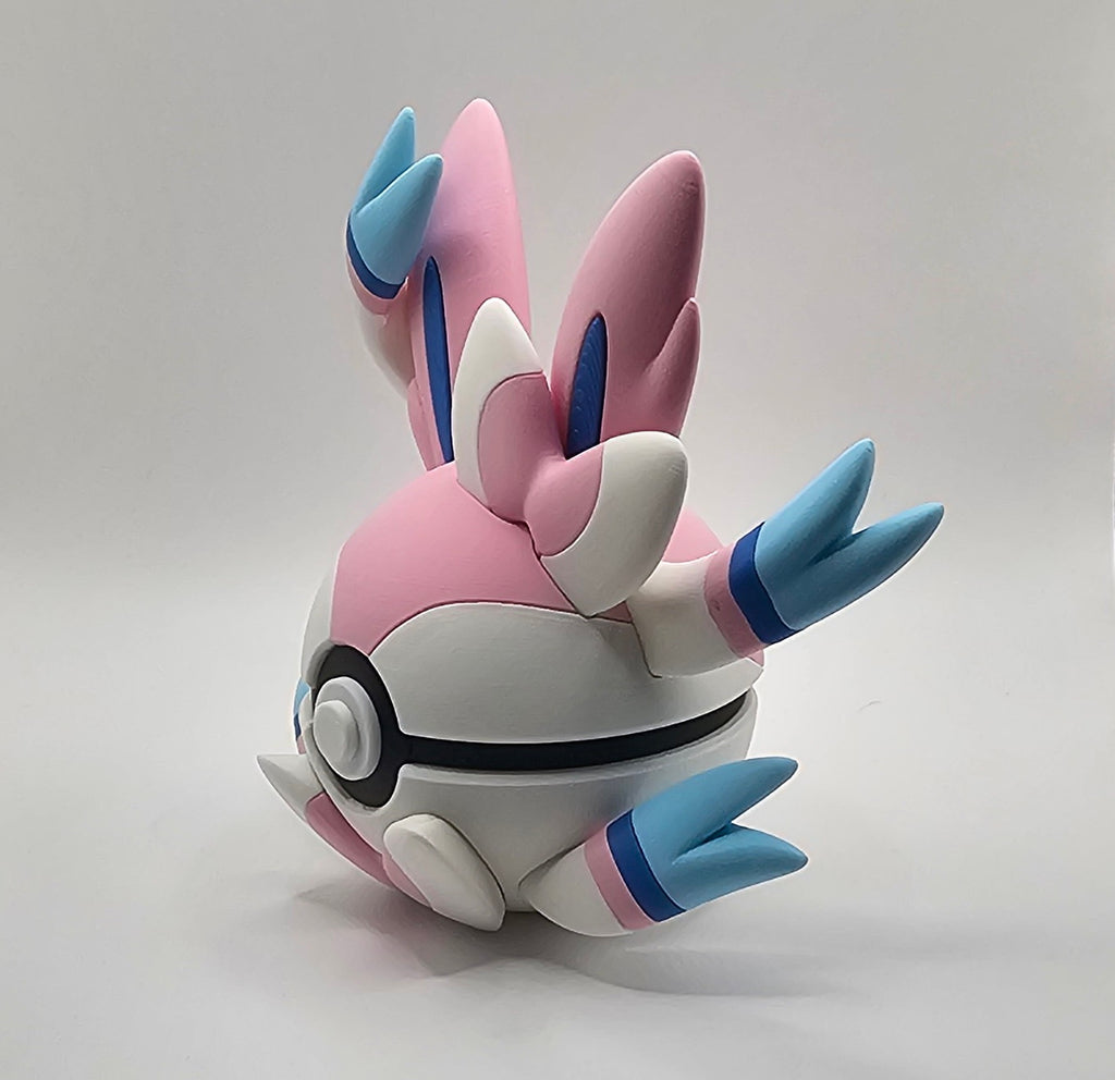 Sylveon Character Design- 3D Printed Display Ball- Unique Display Collectible