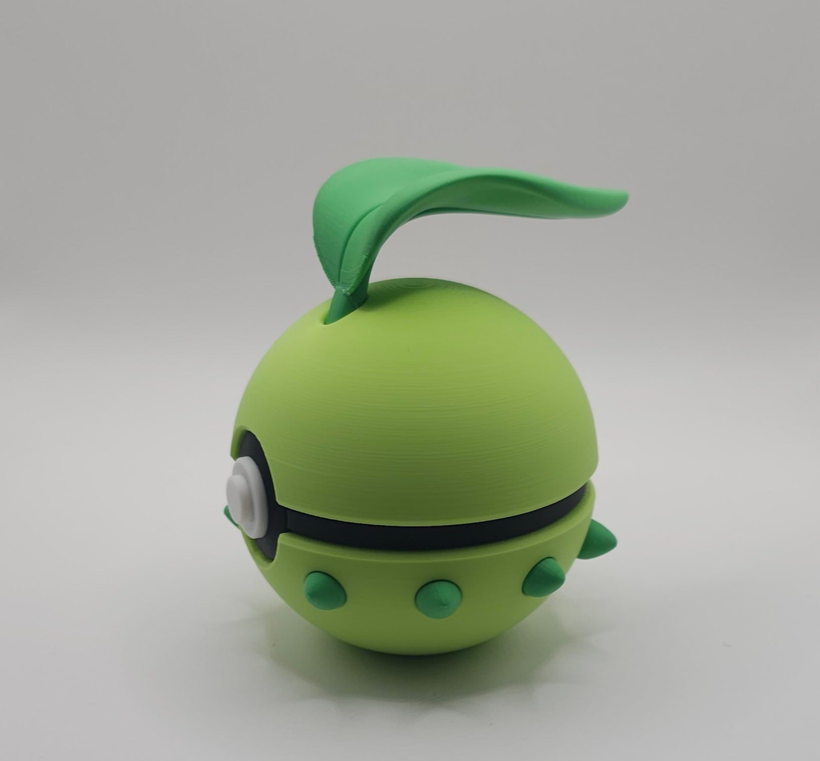 Pokemon Character Design- 3D Printed Pokeball- Chikorita- Unique Display Collectible