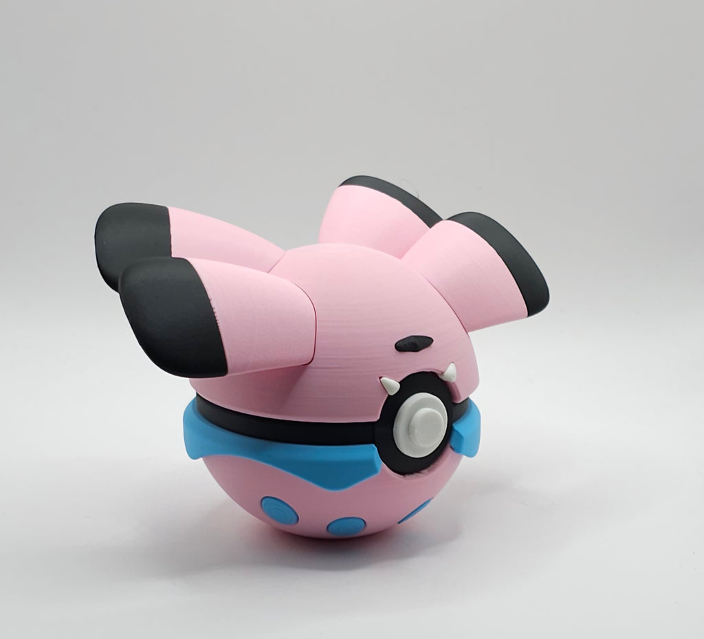 Pokemon Character Design- 3D Printed Pokeball- Snubbull - Unique Display Collectible