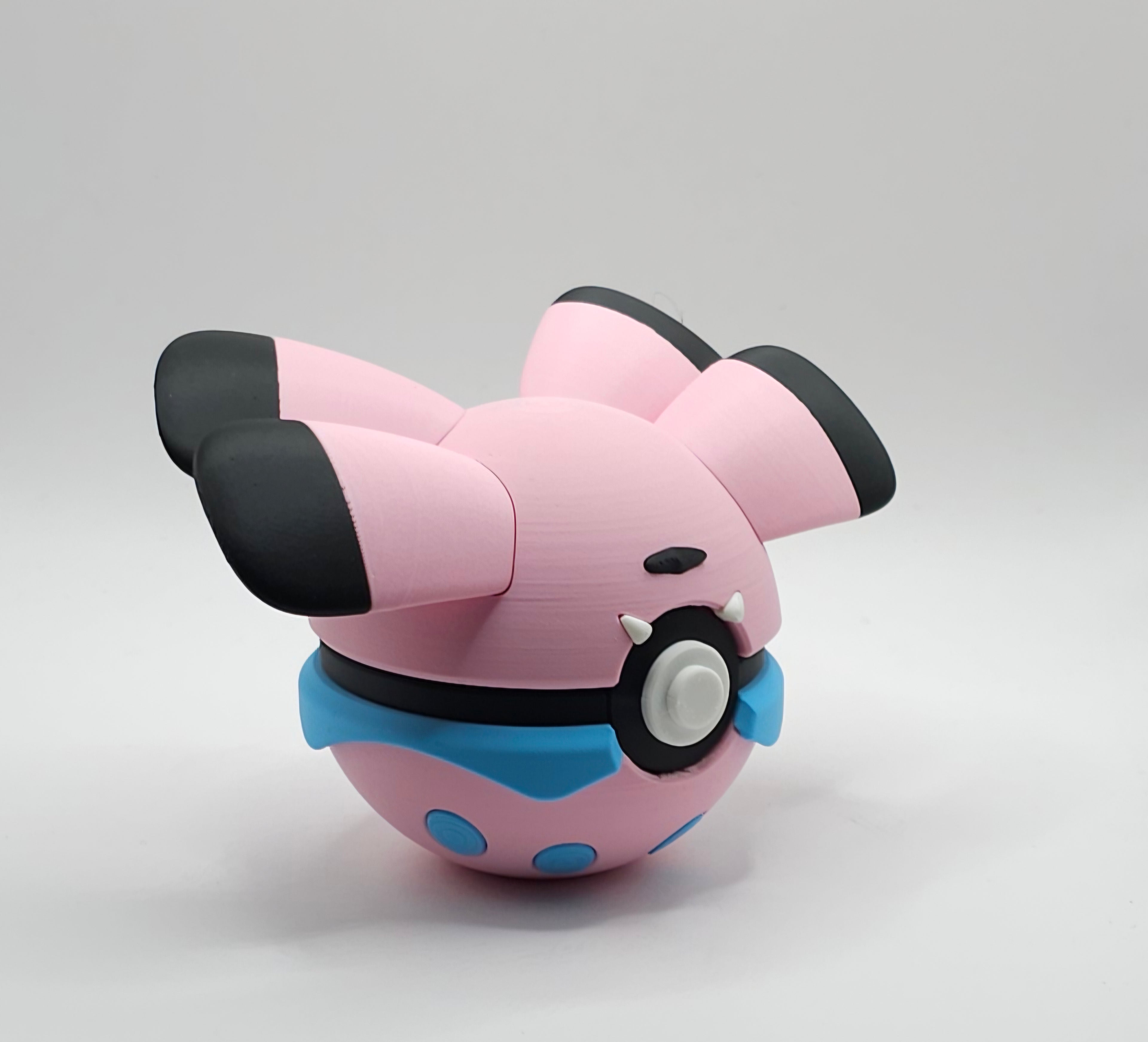 Pokemon Character Design- 3D Printed Pokeball- Snubbull - Unique Display Collectible