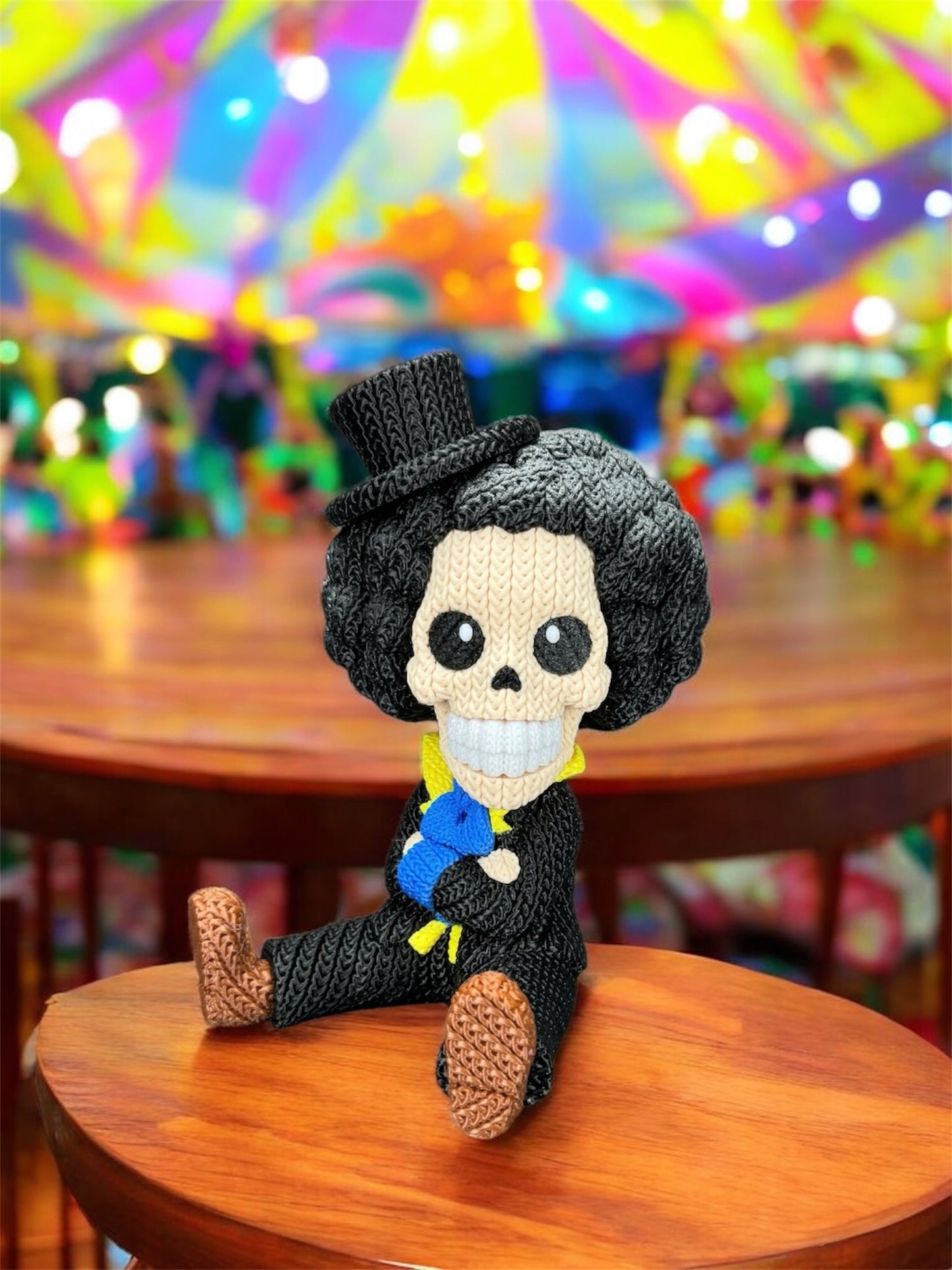 Knitted Design - 3D Printed One Piece Inspired Character Figures - Unique Display Collectibles