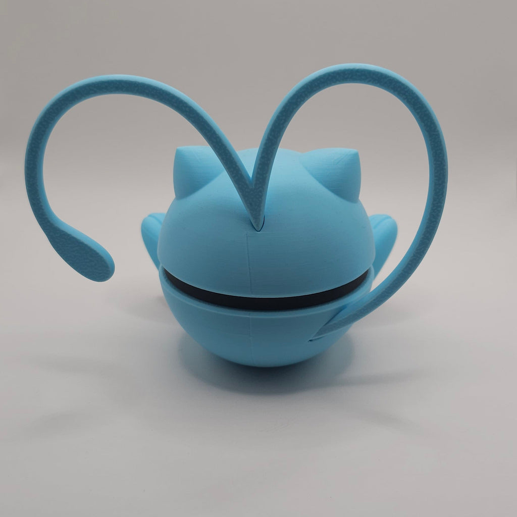 Pokemon Character Design- 3D Printed Pokeball- Valentine Mew- Unique Display Collectible