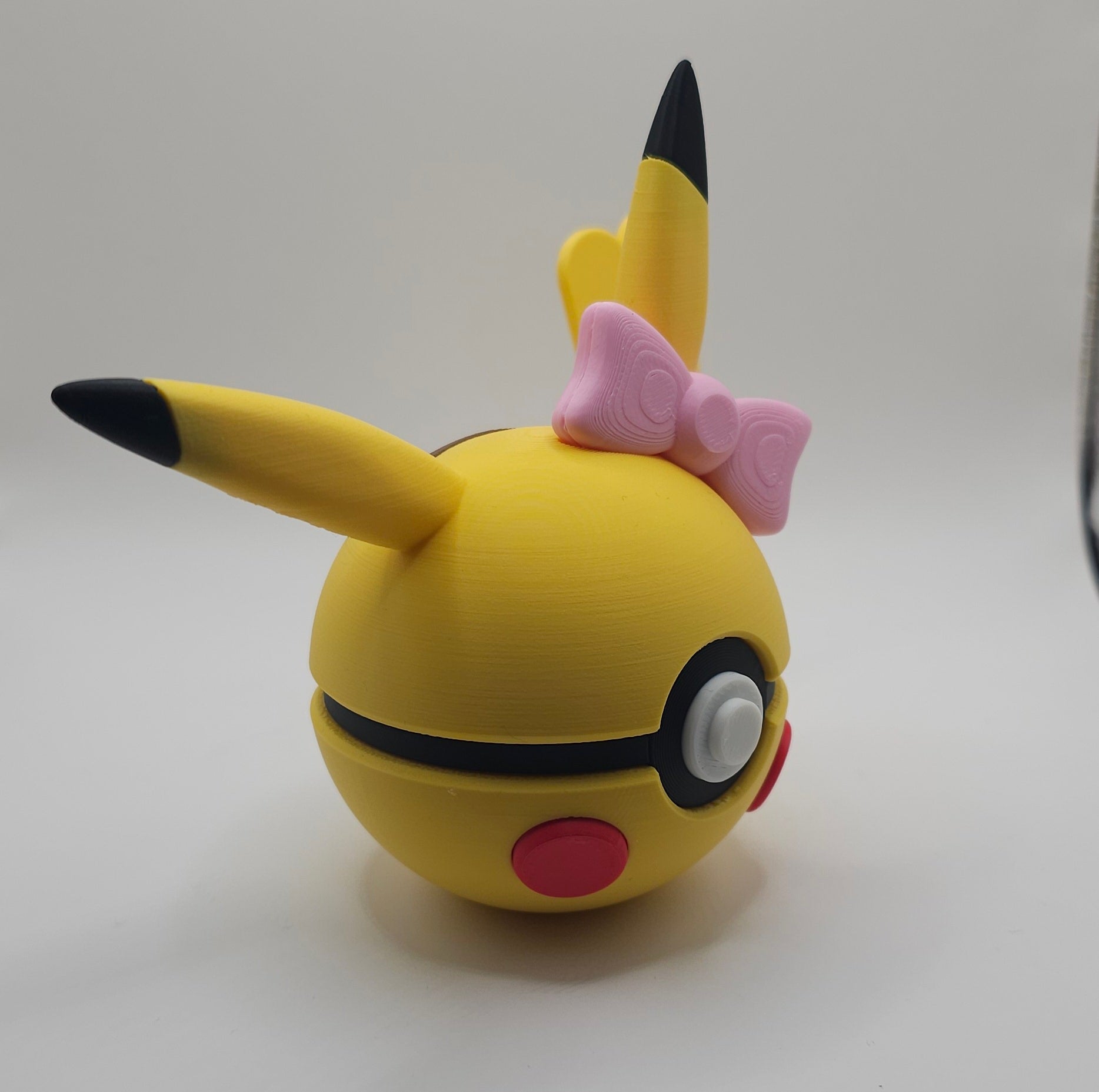 Pokemon Character Design 3D Printed Pokeball - Female Pikachu - Unique Display Collectible