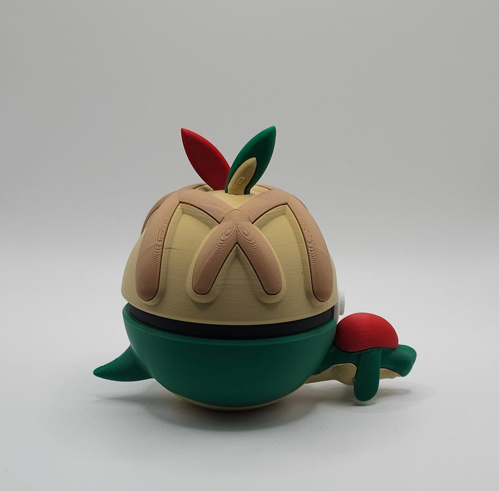 Pokemon Character Design - 3D Printed Pokeball - Appletun - Unique Display Collectible