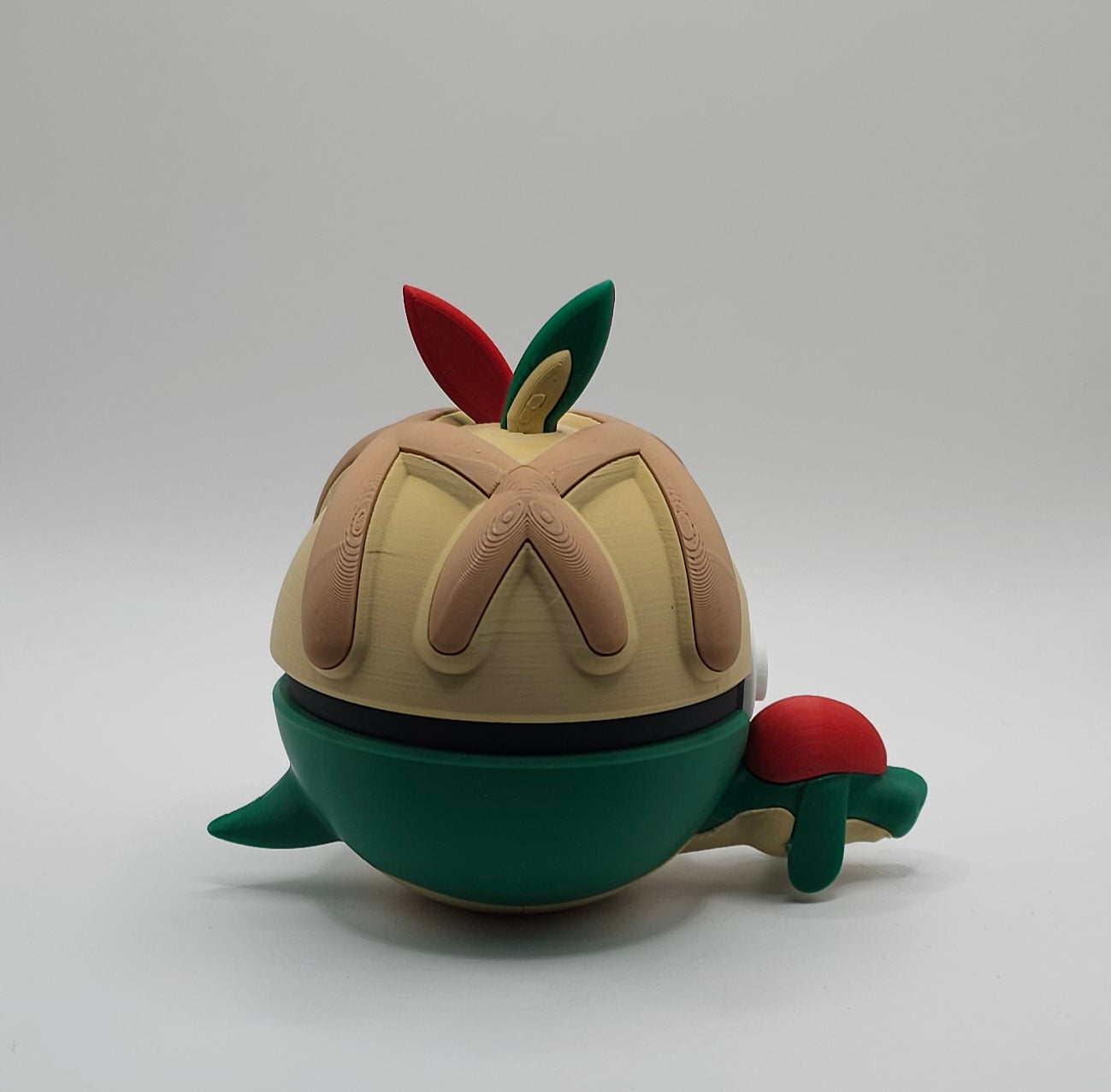 Pokemon Character Design - 3D Printed Pokeball - Appletun - Unique Display Collectible