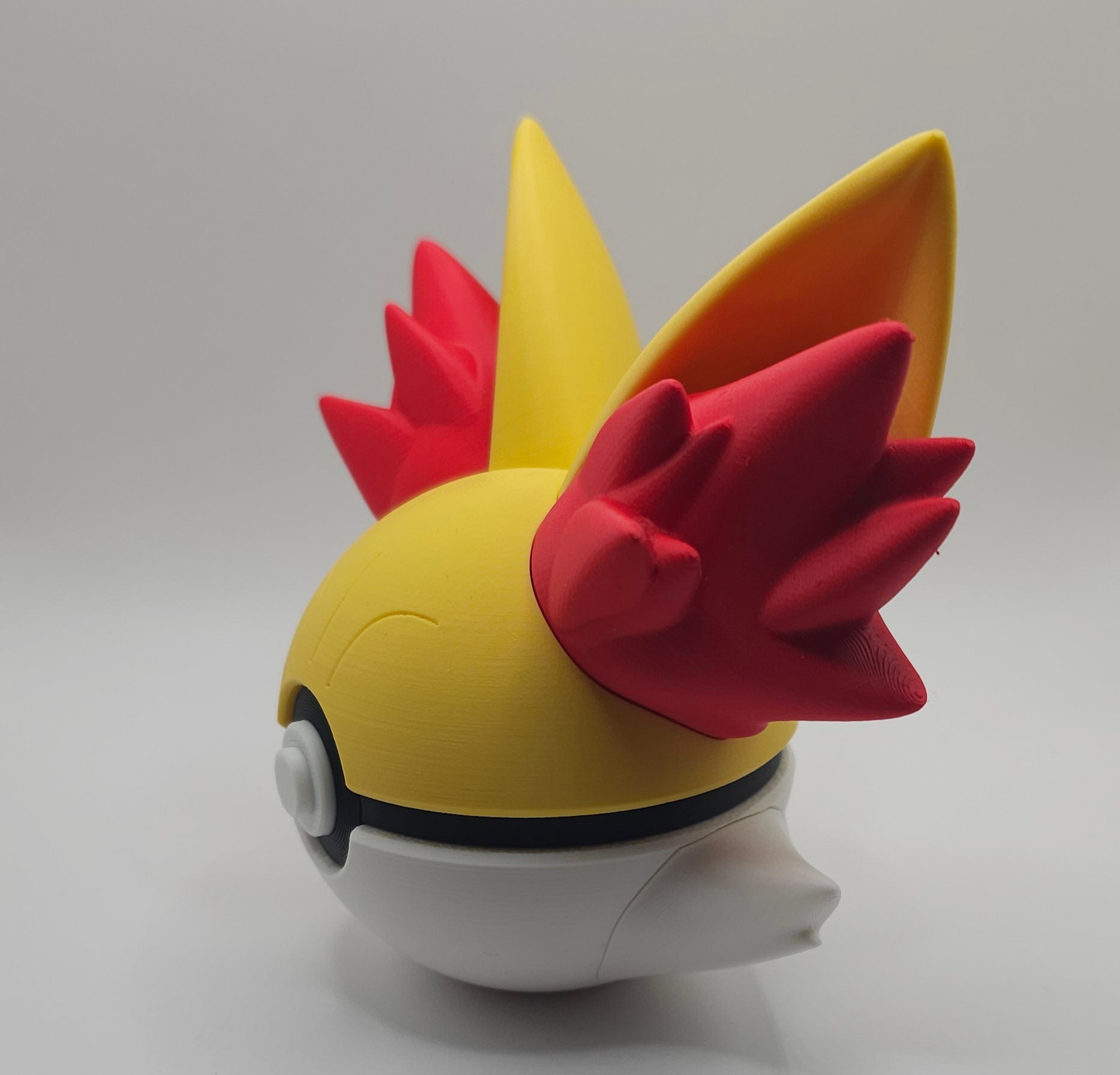 Pokemon Character Design- 3D Printed Pokeball- Fennekin- Unique Display Collectible