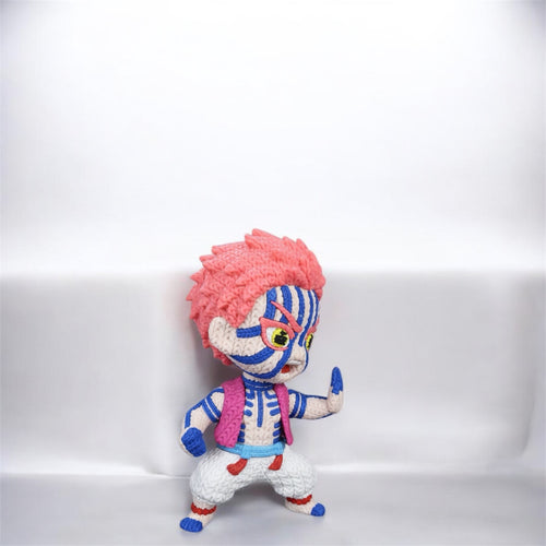 Knitted Design- 3D Printed Akaza Character Figure- Unique Display Collectible