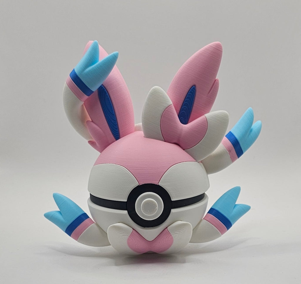 Sylveon Character Design- 3D Printed Display Ball- Unique Display Collectible