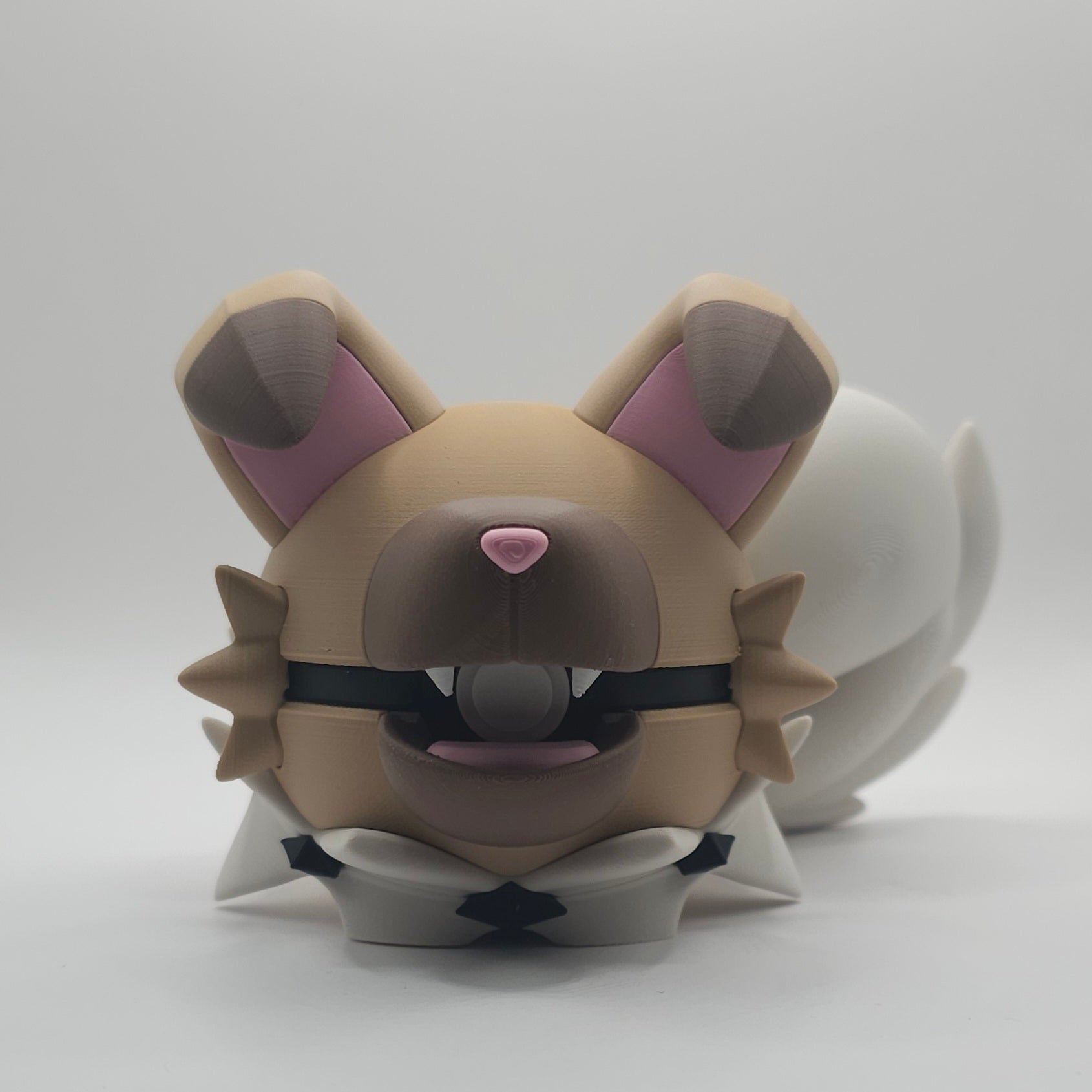 Pokemon Character Design- 3D Printed Pokeball- Rockruff- Unique Display Collectible