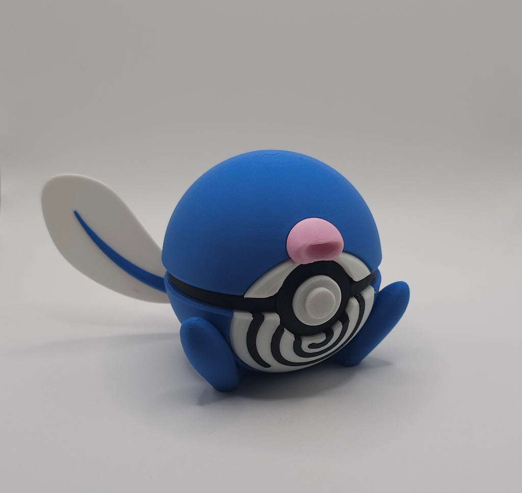Pokemon Character Design 3D Printed Pokeball - Poliwag - Unique Display Collectible