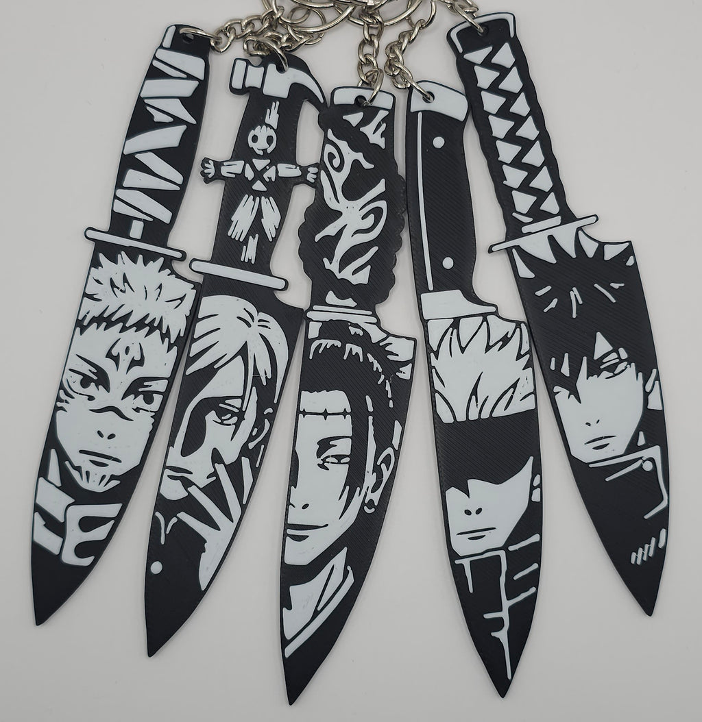Jujutsu Kaisen Character Inspired- 3D Printed Dagger Keychain- Unique Fan Art Collectible