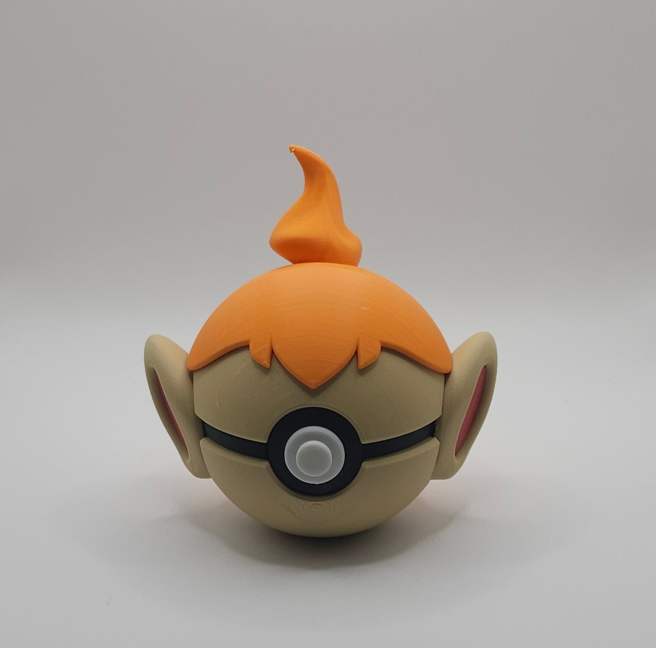 Pokemon Character Design- 3D Printed Pokeball- Chimchar- Unique Display Collectible