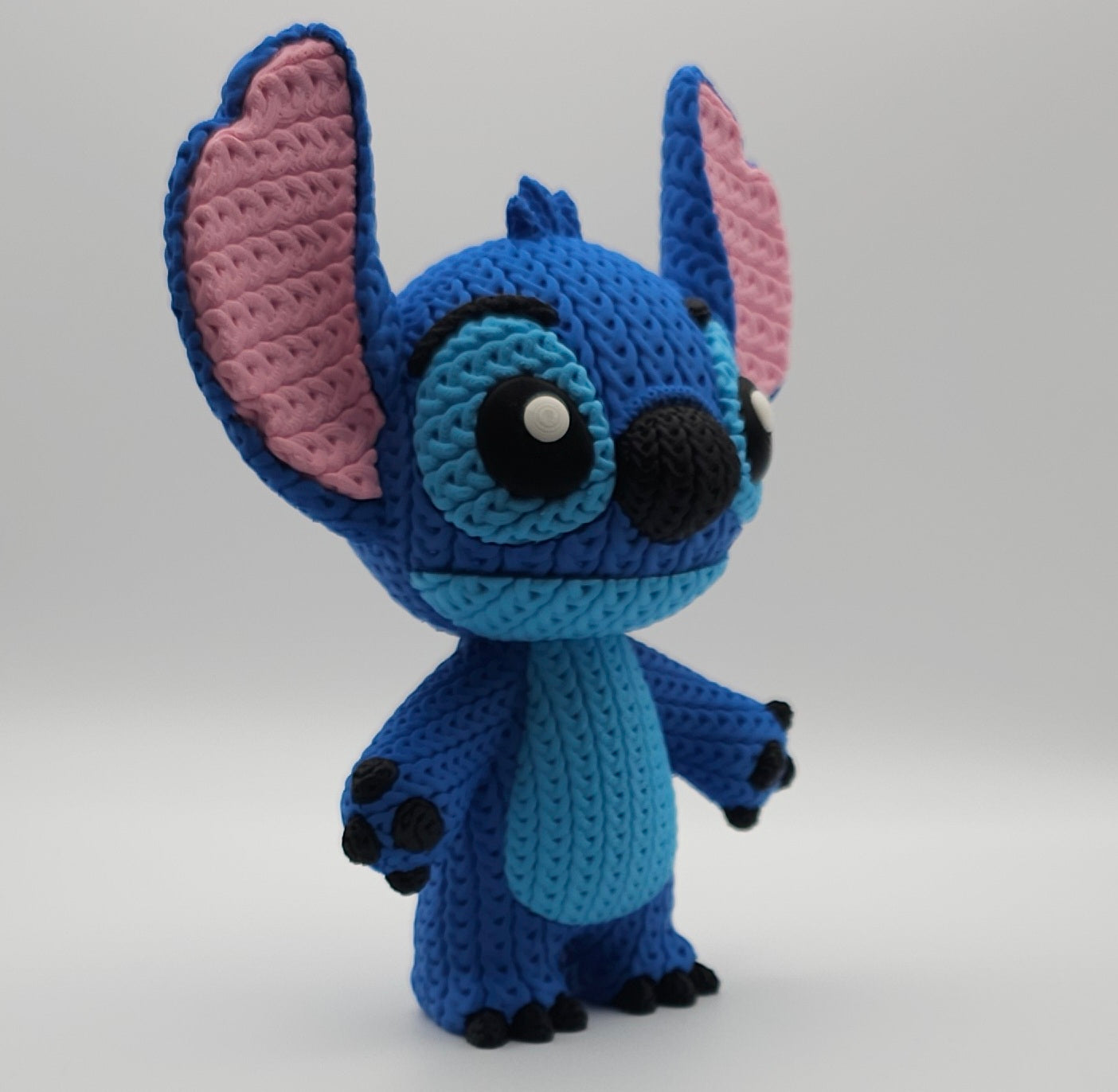 Knitted Design - 3D Printed Lilo & Stitch Inspired Character Figures - Unique Display Collectible