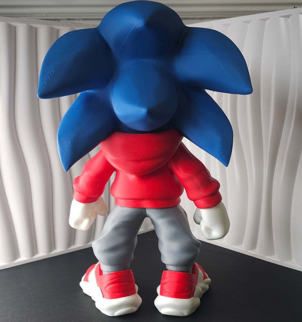 Urban Style Hedgehog- 3D Printed Figure- Unique Display Collectible