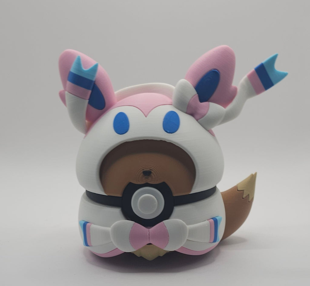 Pokemon Eeveelutions Poncho Design- 3D Printed Pokeball- Unique Display Fan Art Collectible