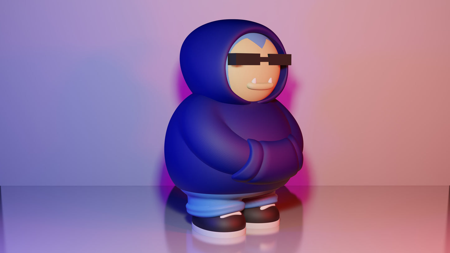 Urban Snorlax Design Figure- 3D Printed- Unique Display Collectible