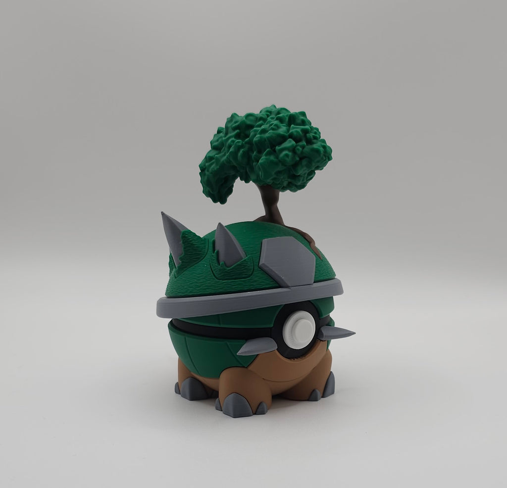 Pokemon Character Design- 3D Printed Pokeball- Torterra- Unique Display Collectible