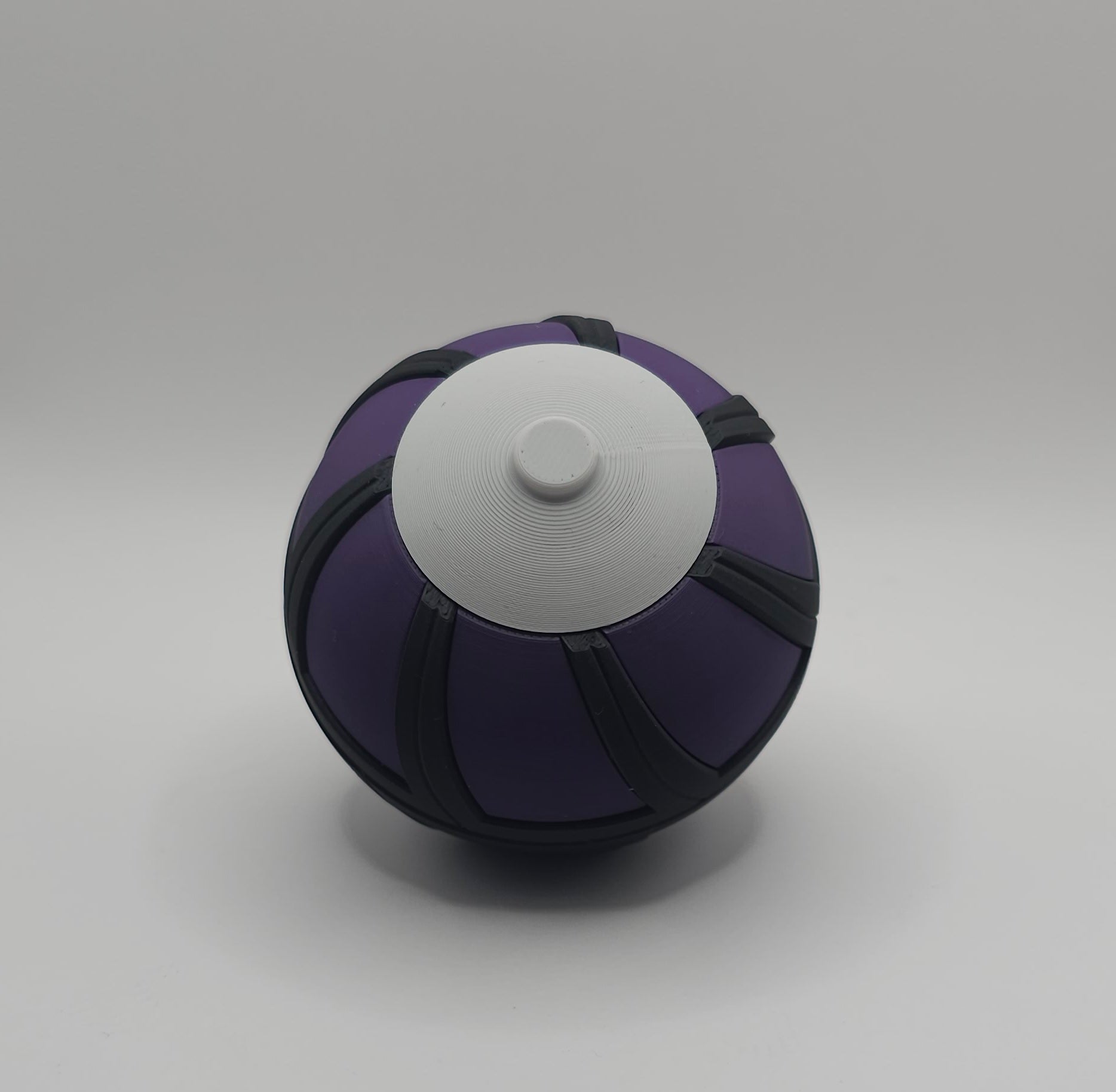 Pokemon 3D Printed Pokeball- Dark Ball Design- Unique Fan Art Collectible
