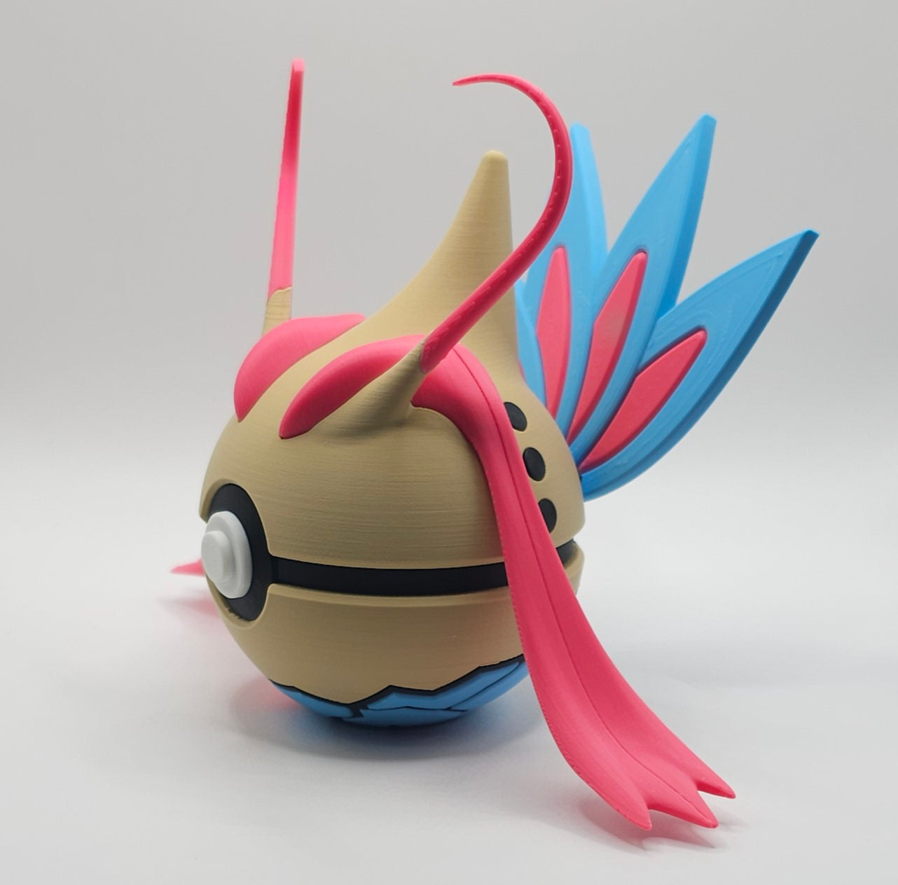 Pokemon Character Design- 3D Printed Pokeball- Milotic- Unique Display Collectible