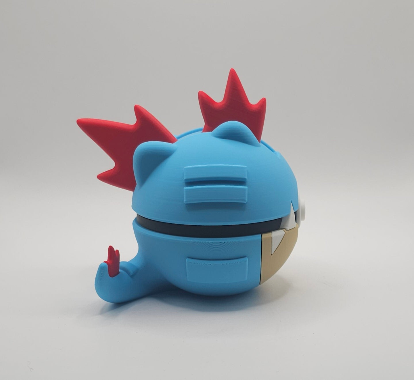 Pokemon Character Design- 3D Printed Pokeball- Feraligatr- Unique Display Collectible