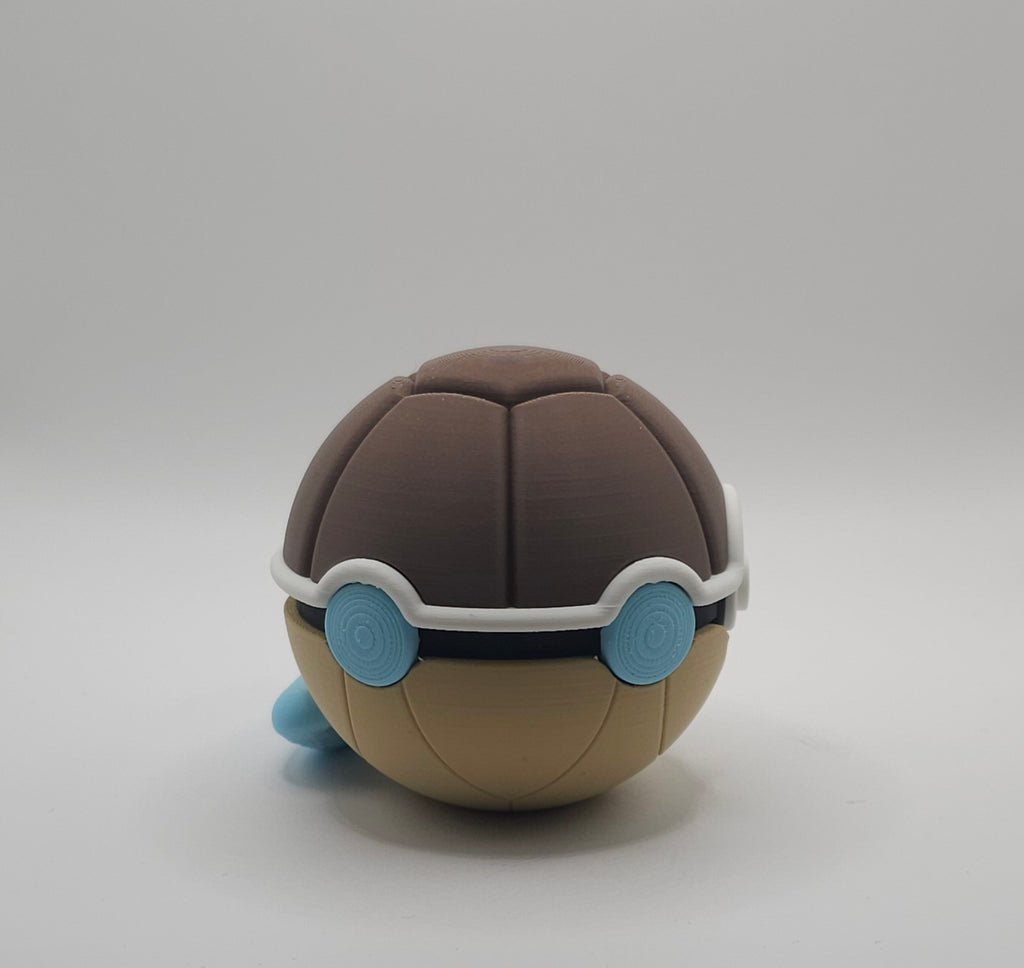 Pokemon Character Design 3D Printed Pokeball - Squirtle - Unique Display Collectible
