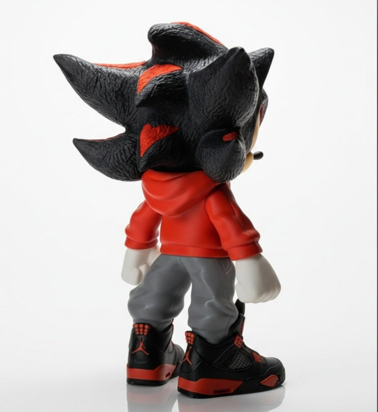 Urban Style Dark Hedgehog- 3D Printed Figure- Unique Display Collectible