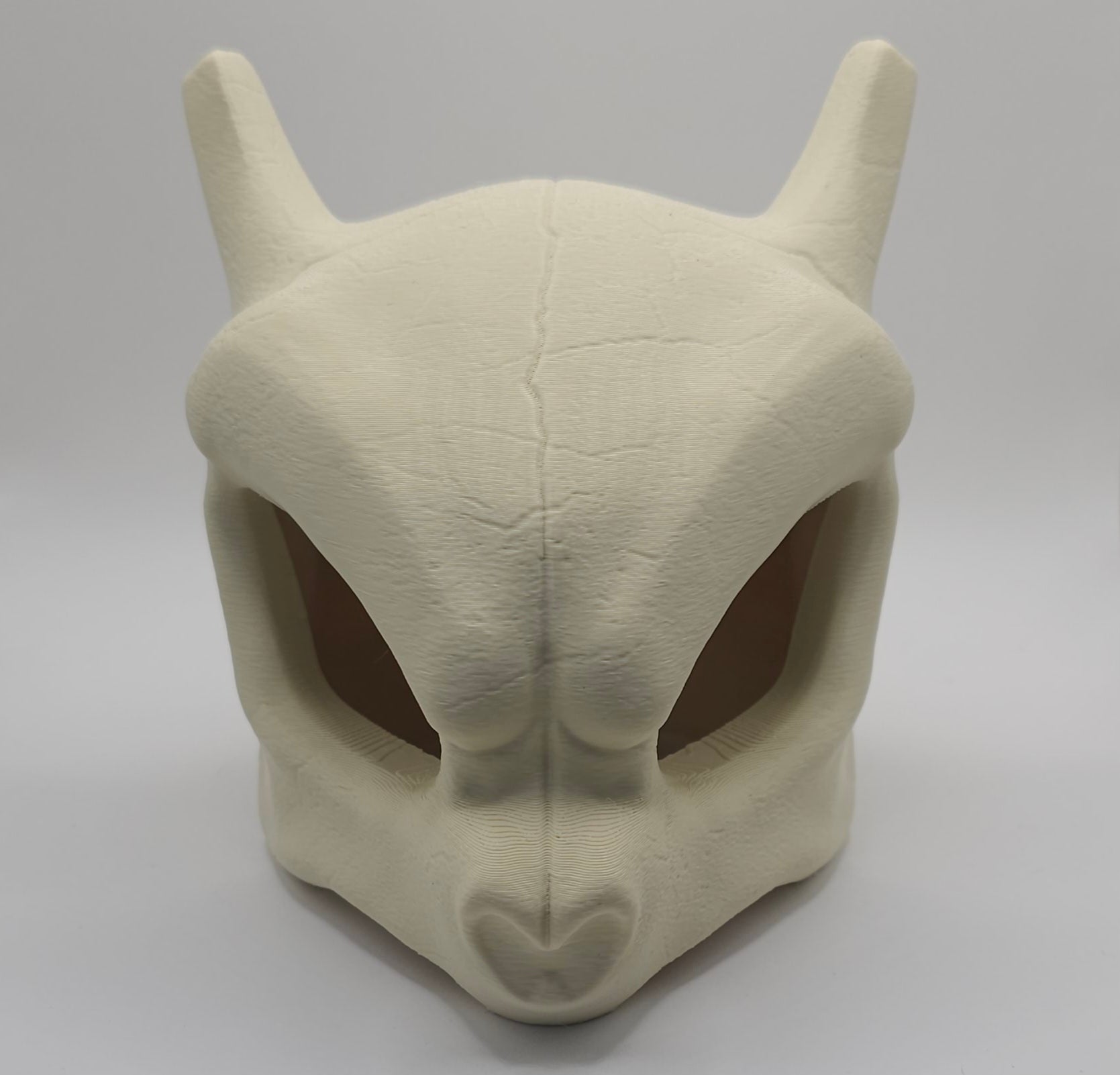 Mewtwo Skull- 3D Printed Pokemon Inspired Display Figure- Unique Fan Art Collectible