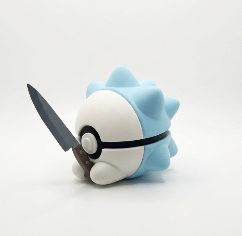 Pokemon Character Design- 3D Printed Pokeball- Snom- Unique Display Collectible