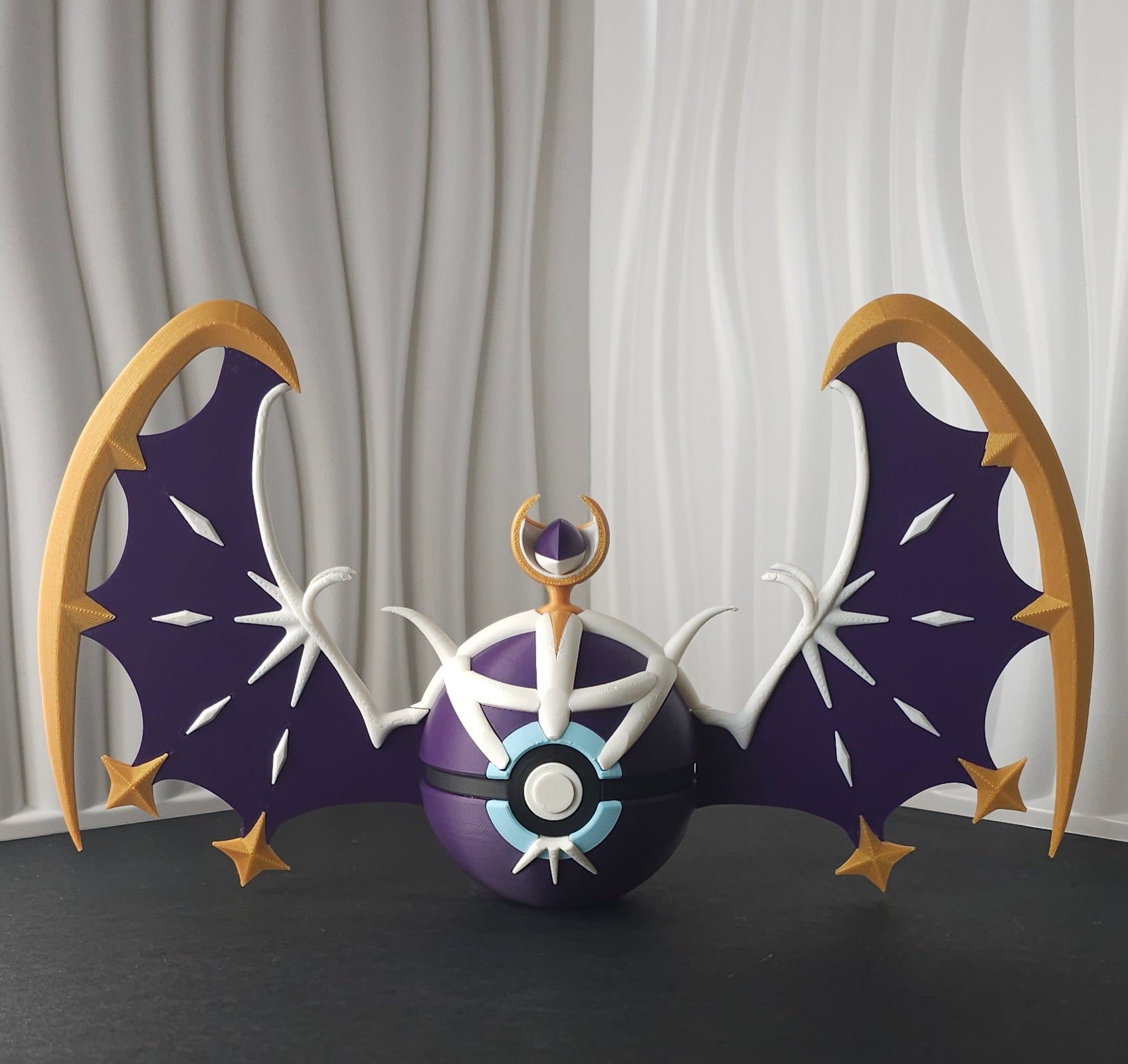 Pokemon Character Design- 3D Printed Pokeball- Lunala- Unique Display Collectible