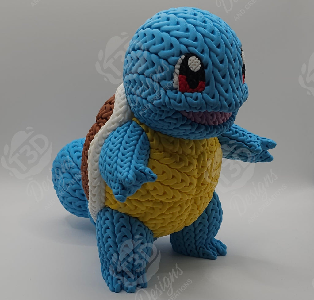Squirtle & Evolutions Knitted Design Figures