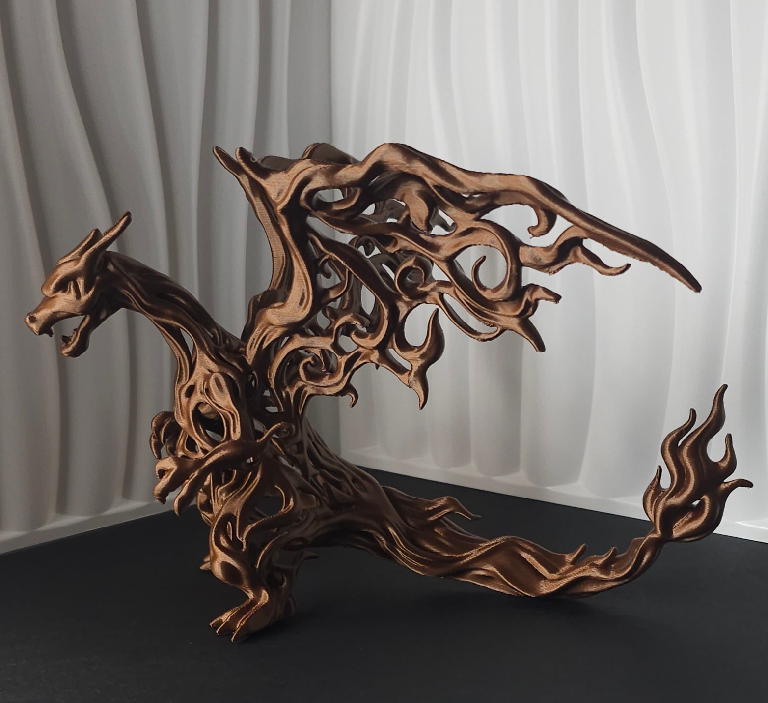 Pokemon Charizard Inspired Ornamental Figure- 3D Printed Display Piece- Unique Fan Art Collectible