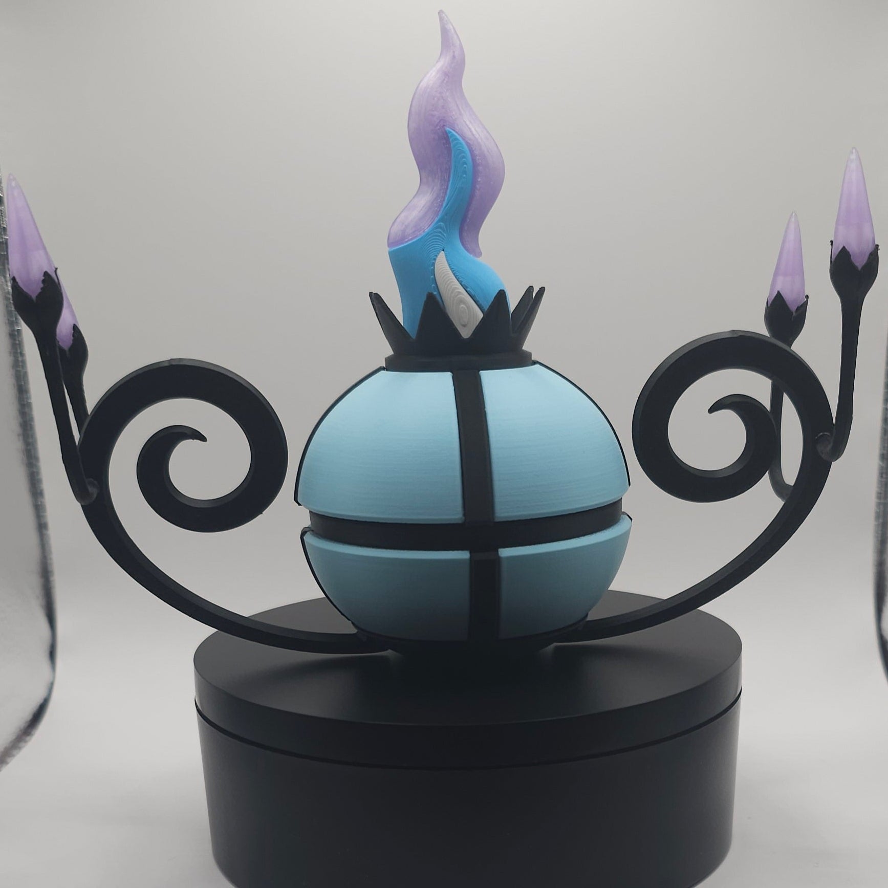 Pokemon Character Design- 3D Printed Pokeball- Chandelure- Unique Display Collectible