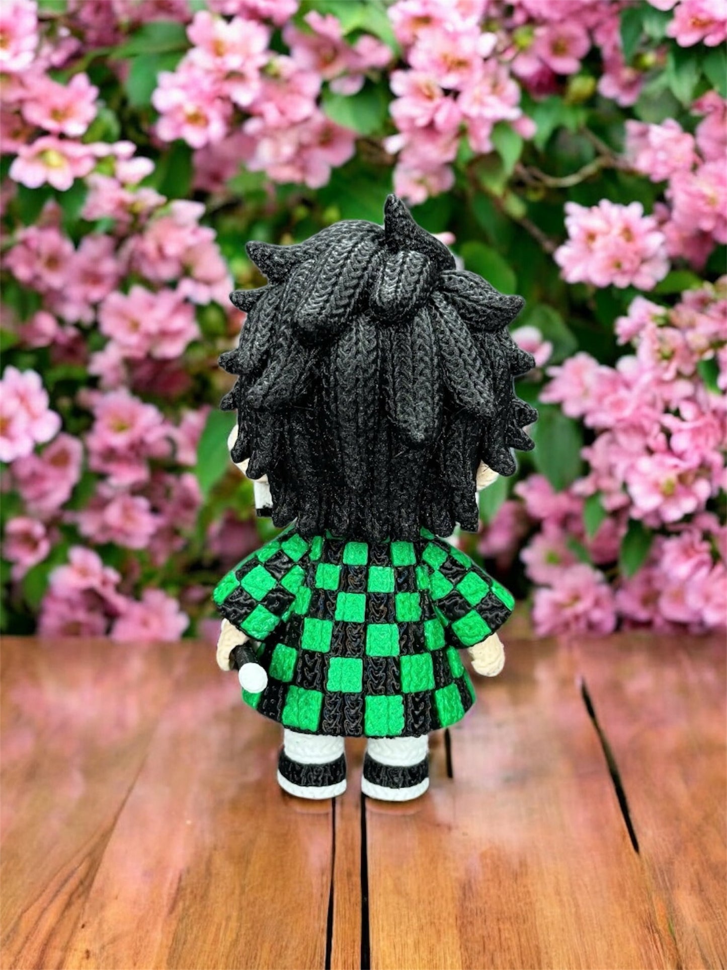 Knitted Design - 3D Printed Demon Slayer Character Figures - Unique Display Collectible