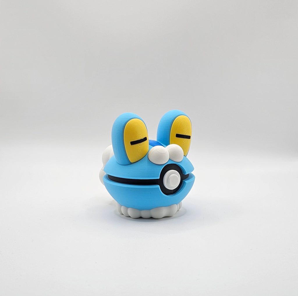 Pokemon Character Design- 3D Printed Pokeball- Froakie- Unique Display Collectible