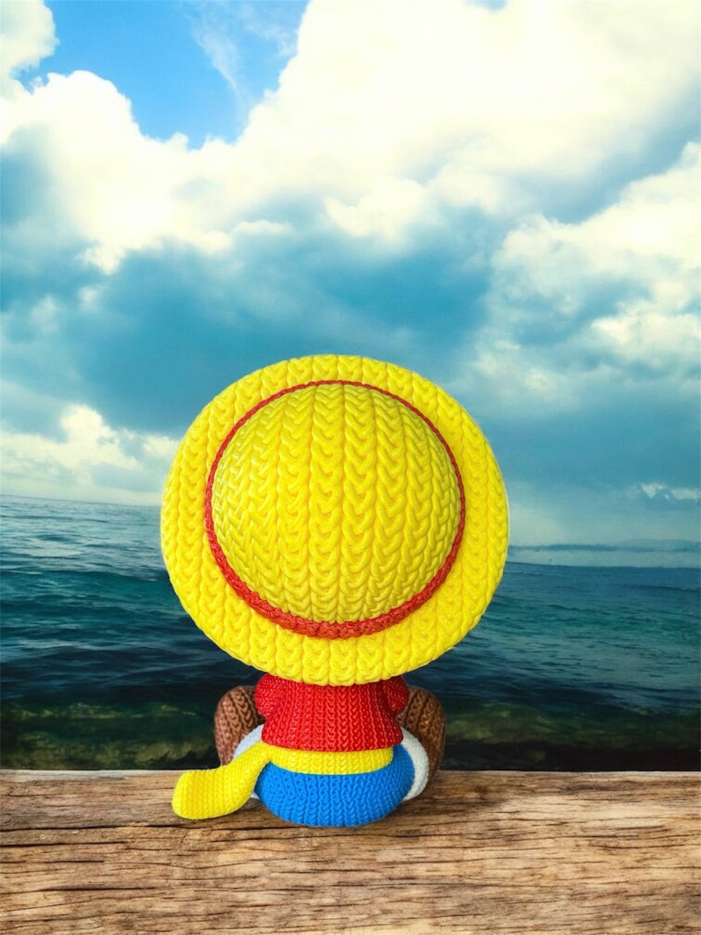 Knitted Design - 3D Printed One Piece Inspired Character Figures - Unique Display Collectibles