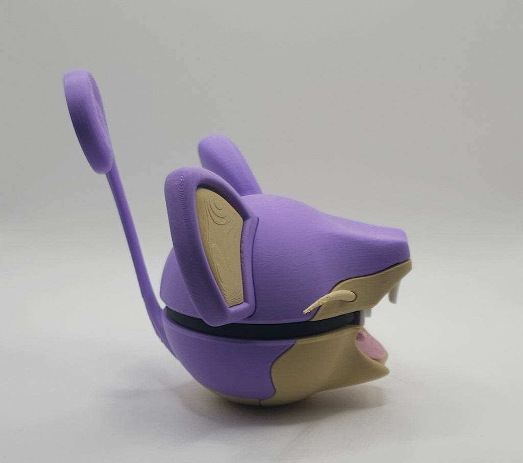 Pokemon Character Design - 3D Printed Pokeball - Rattata - Unique Display Collectible