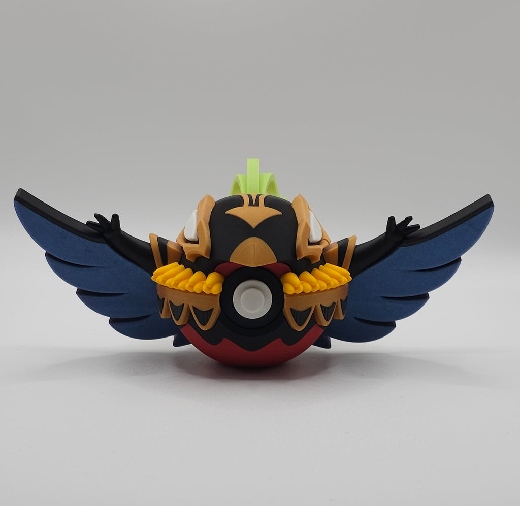 Pokemon Character Design- 3D Printed Pokeball- Mega Hawlucha- Unique Display Collectible