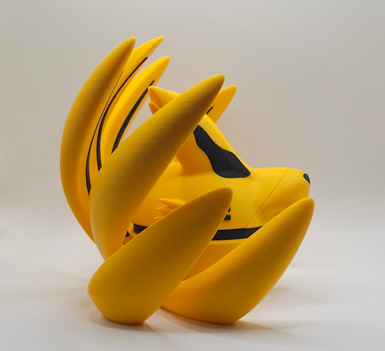 Ninetales x Kurama Six Paths- 3D Printed Pokeball Figure- Unique Display Collectible