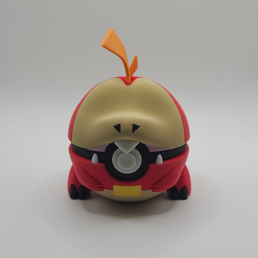 Pokemon Character Design- 3D Printed Pokeball- Fuecoco- Unique Display Collectible