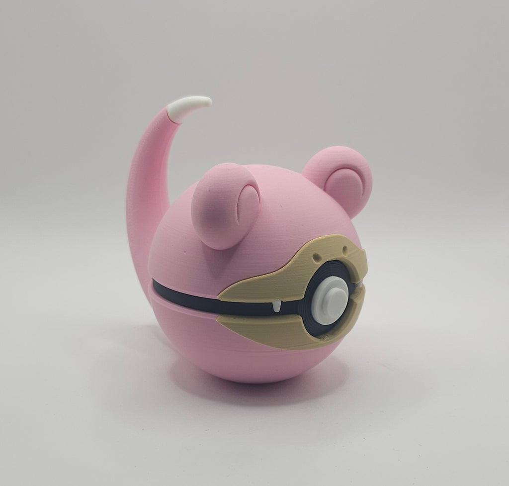 Pokemon Character Design- 3D Printed Pokeball- Slowpoke- Unique Display Collectible