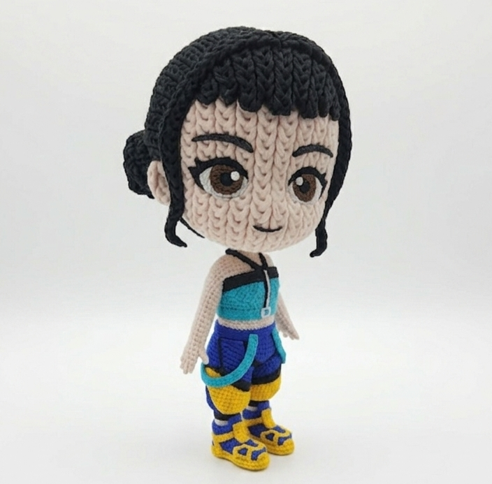 Knitted Design- 3D Printed K-Pop Demon Hunter Figures- Unique Display Collectible