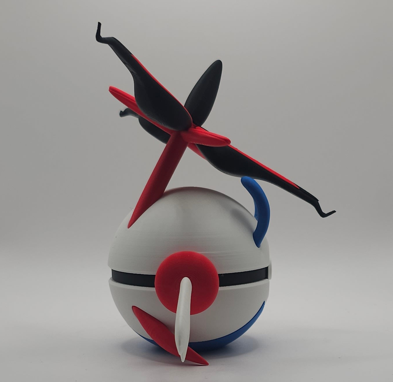 Pokemon Character Design- 3D Printed Pokeball- Eternal Floette- Unique Display Collectible