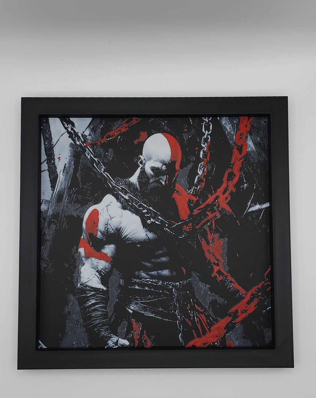 God Of War Kratos Inspired HueForge- 3D Printed Wall Art- Unique Display Collectible
