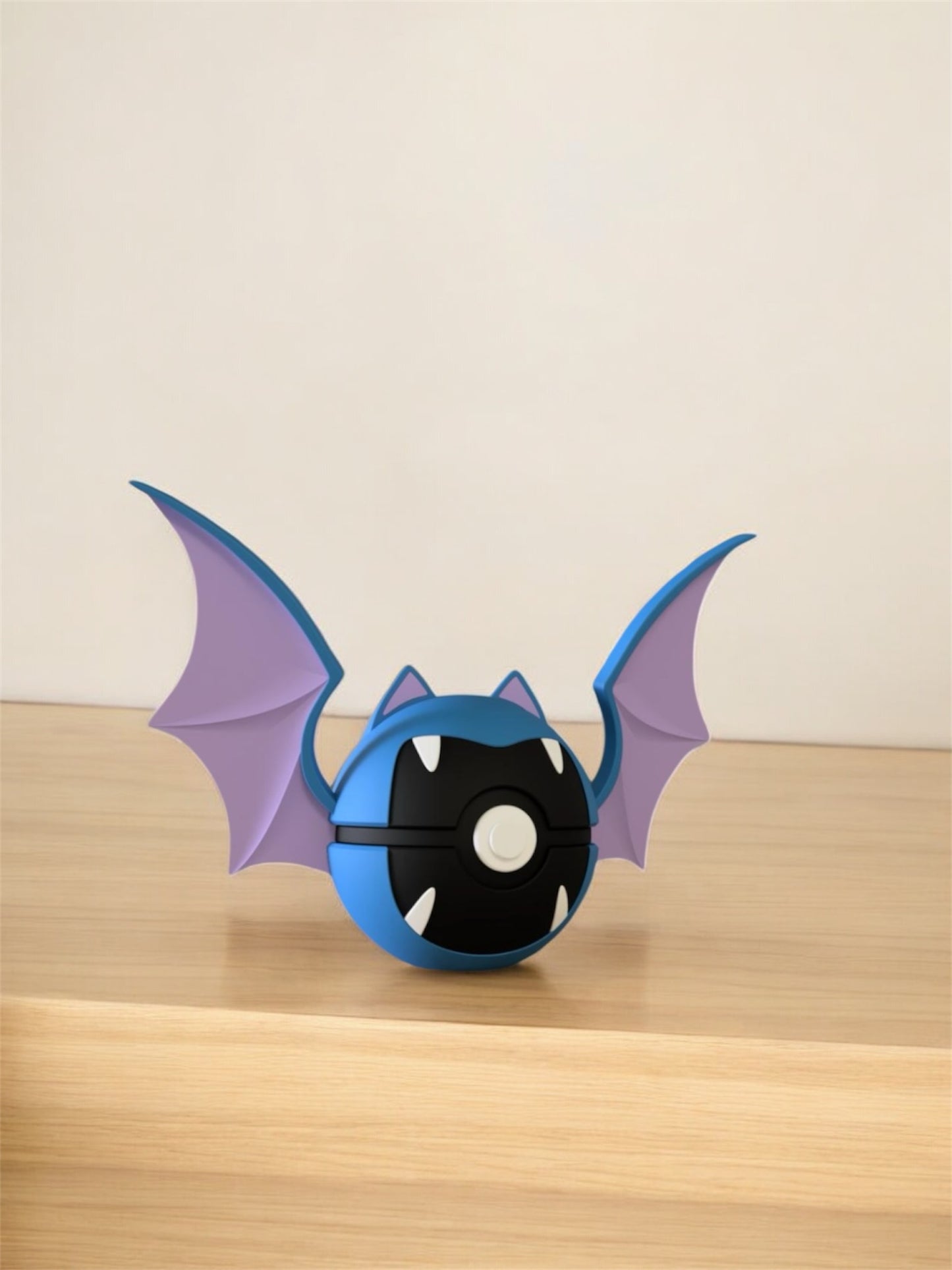 Pokemon Character Design - 3D Printed Pokeball - Golbat - Unique Display Collectible