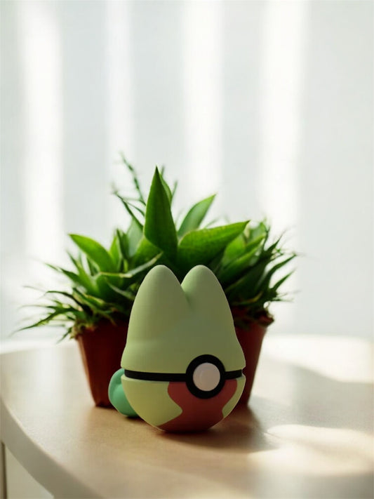 Pokemon Character Design- 3D Printed Pokeball- Treeko- Unique Display Collectible